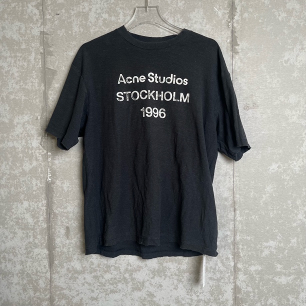 未使用 Acne studio S*1/Acne/基础破坏Logo短袖T恤/18130/JP