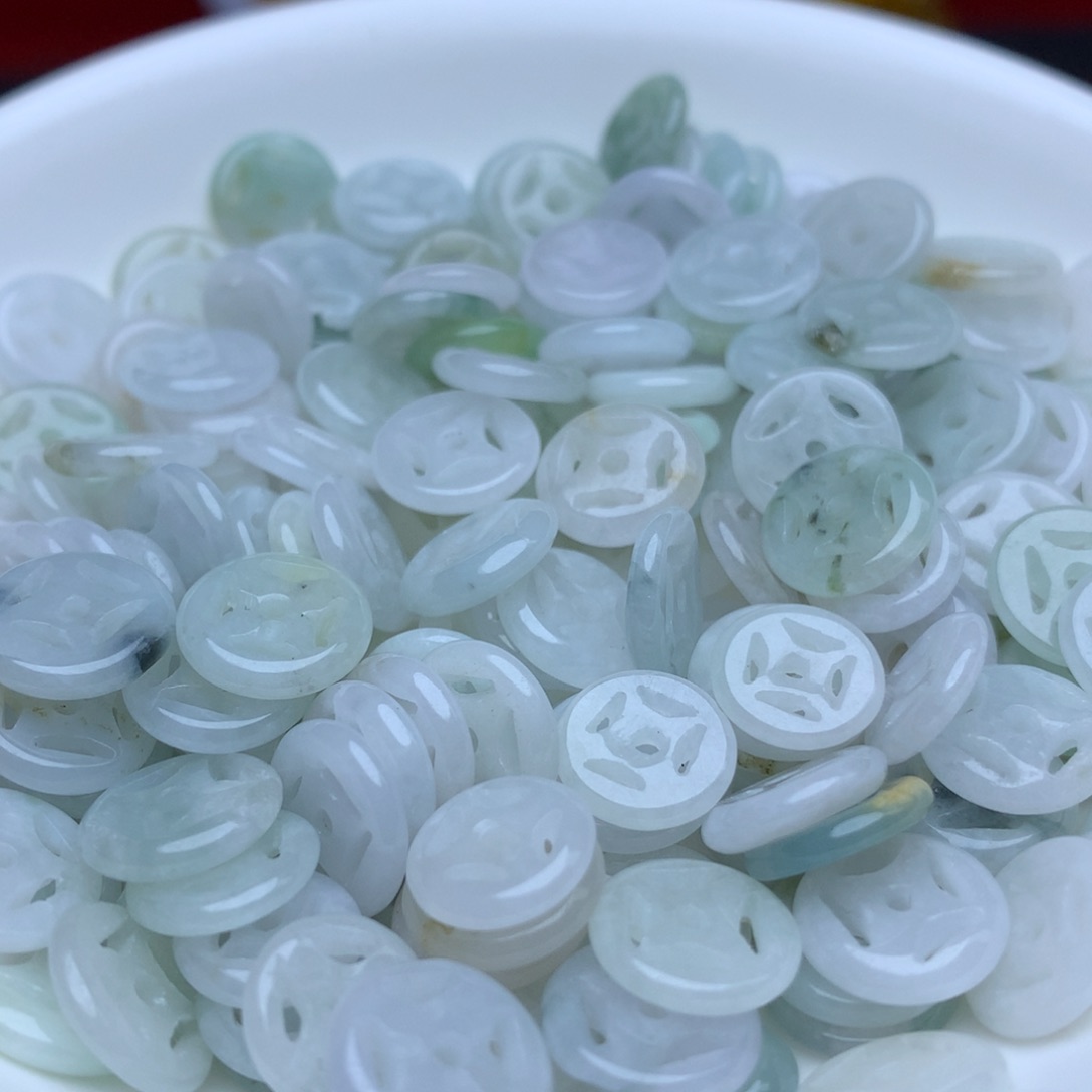 【闪购商品】翡翠手链未镶嵌卡10金钱扣50个