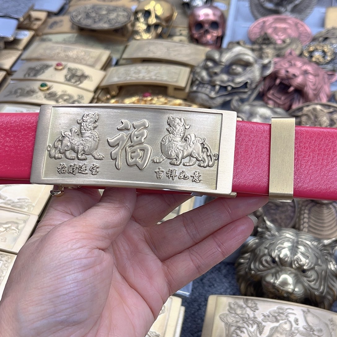 实心黄铜3.5宽自动扣