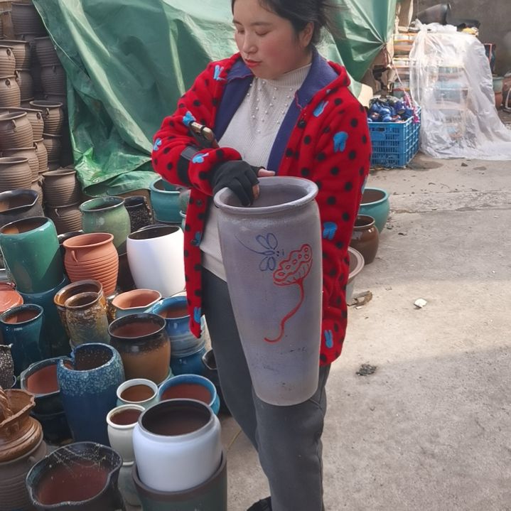 红陶口20高45瑕疵