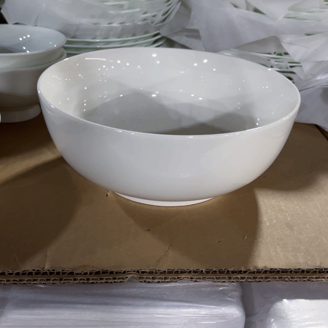 E***n新骨瓷纯白8寸面碗两个➕汤碗换成奥碗