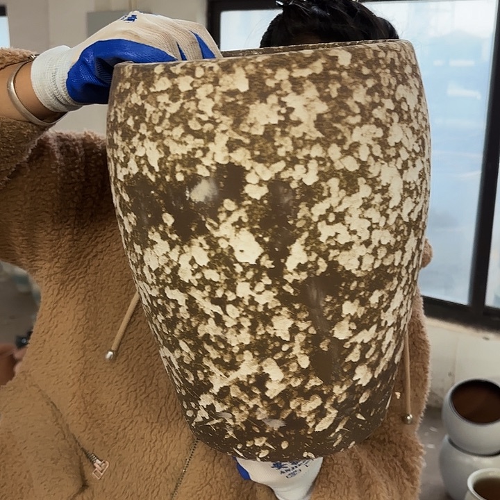 瑕疵高30口20花盆