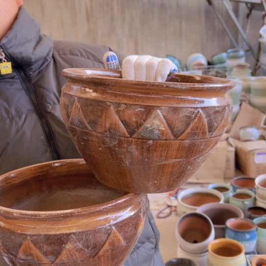 紫砂花盆高17口24————