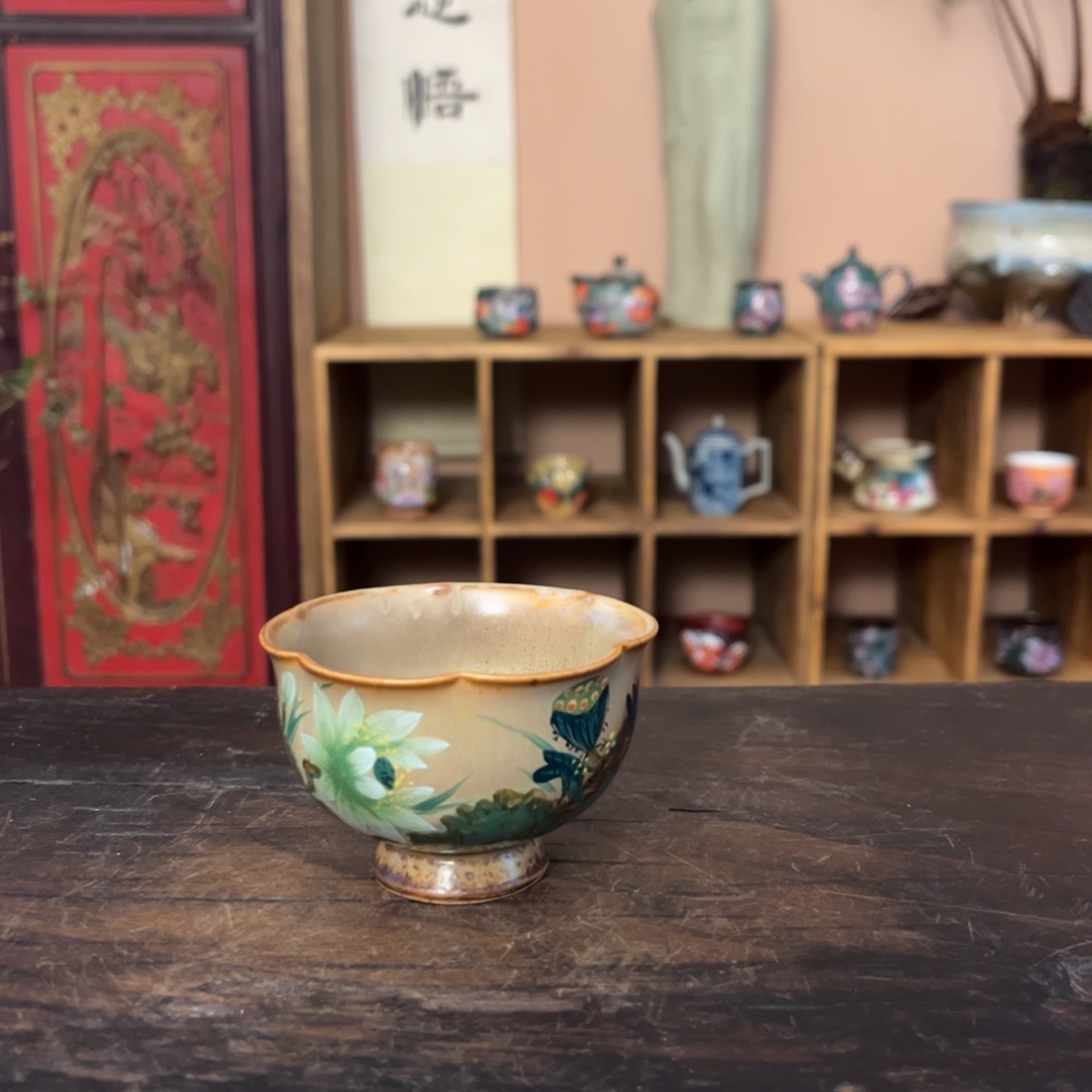 柴烧纯手工手绘陶瓷
