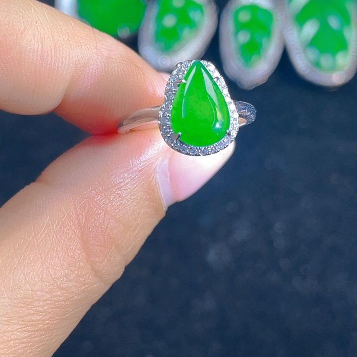 翡翠吊坠(不含链)银S925镶嵌