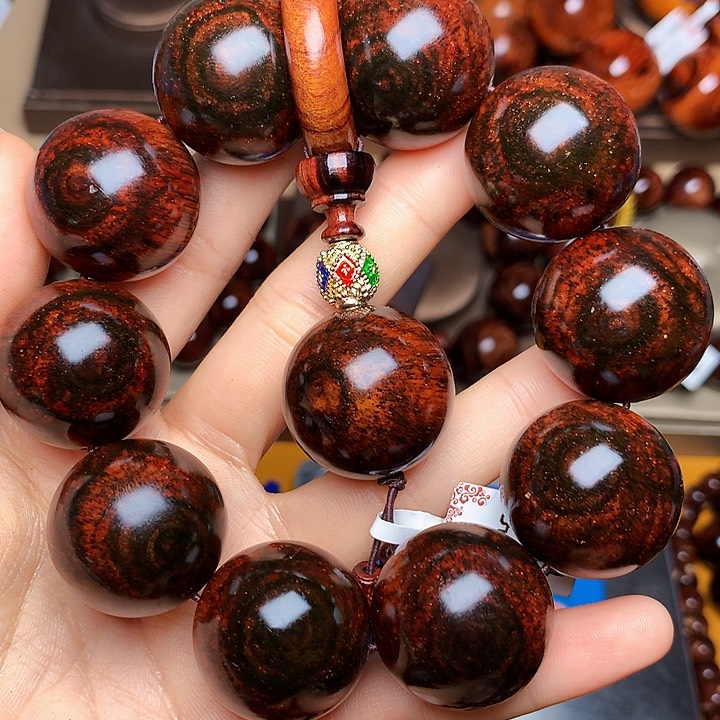 花梨木类手串/手链老挝花梨风化料土埋料2.5