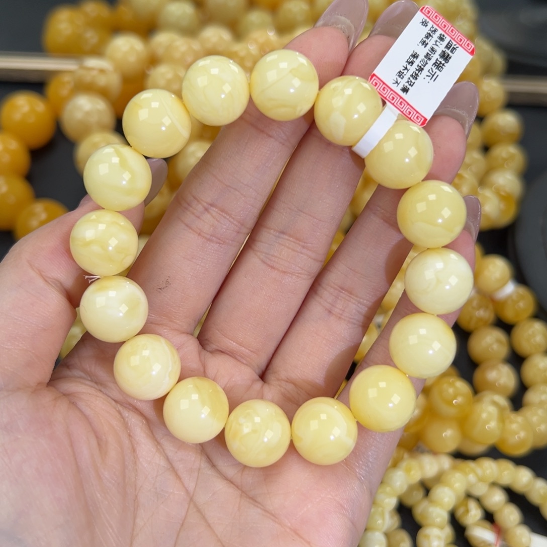 琥珀未镶嵌手链23白蜡