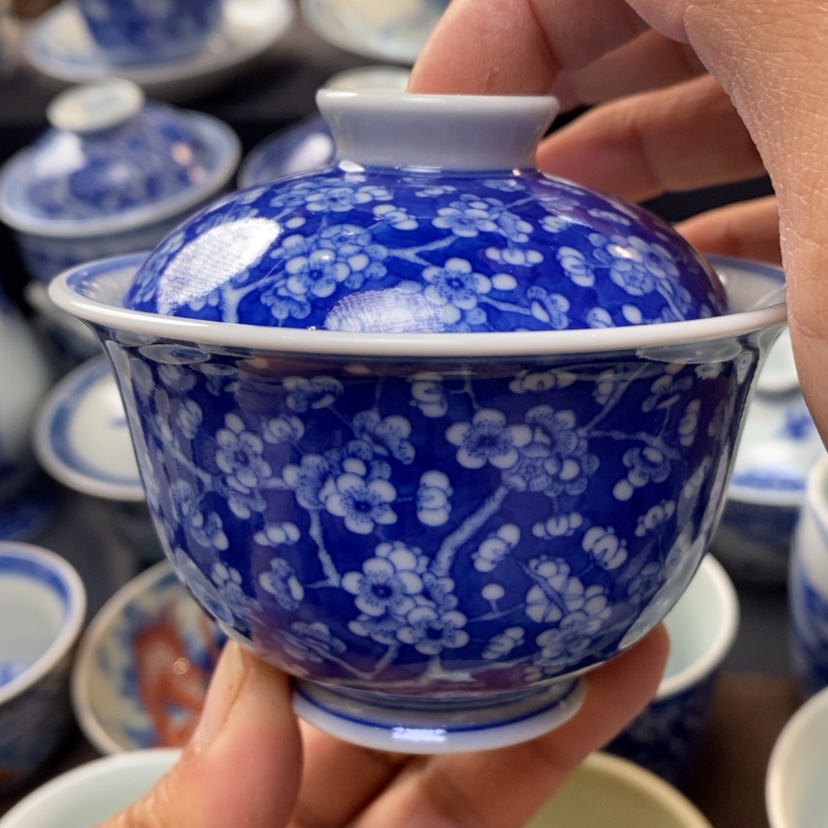 【闪购商品】景德镇青花瓷盖碗