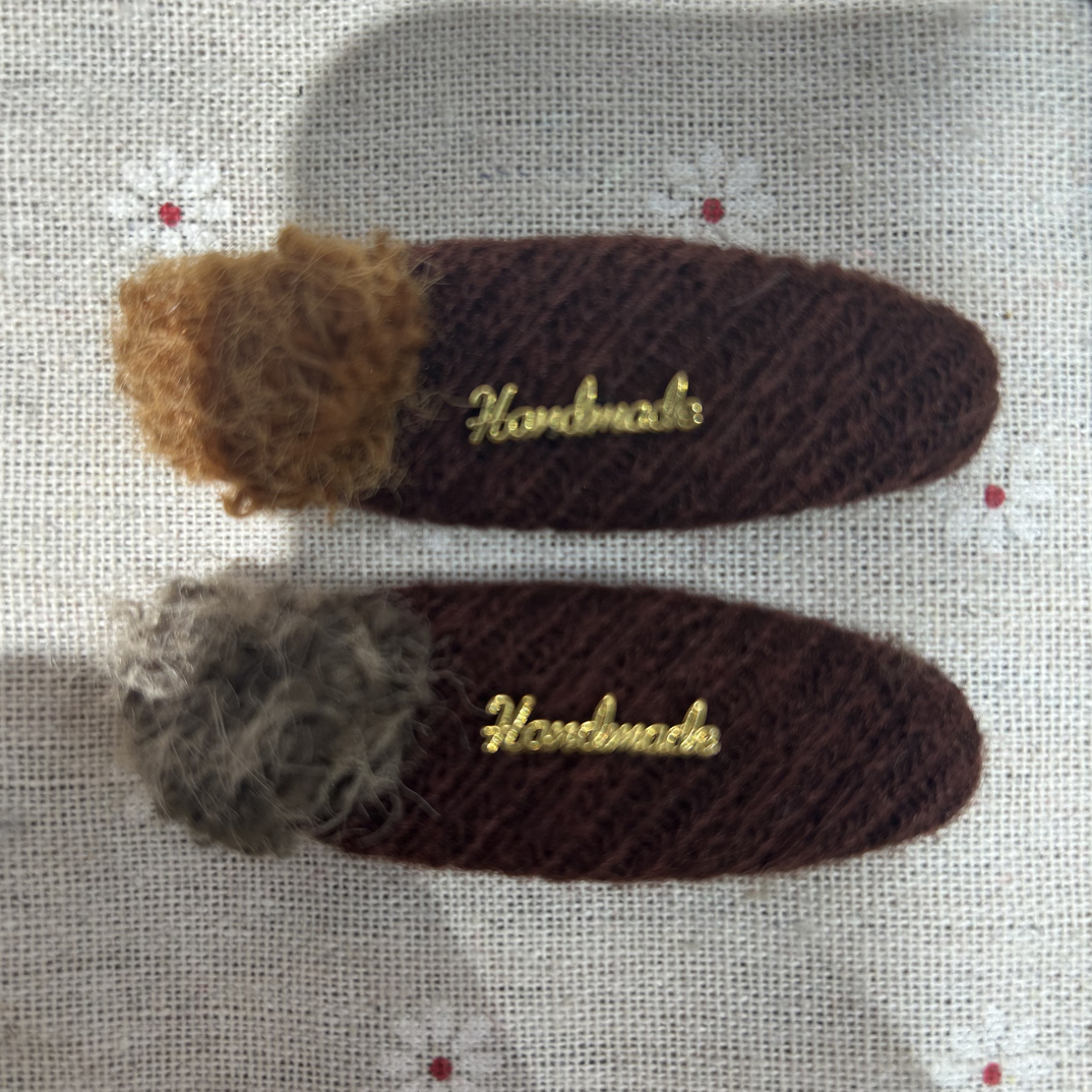 轻奢毛线法式风格发夹女气质时尚头饰百搭