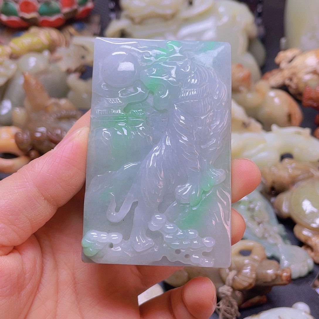 白玉菩提吊坠摆件