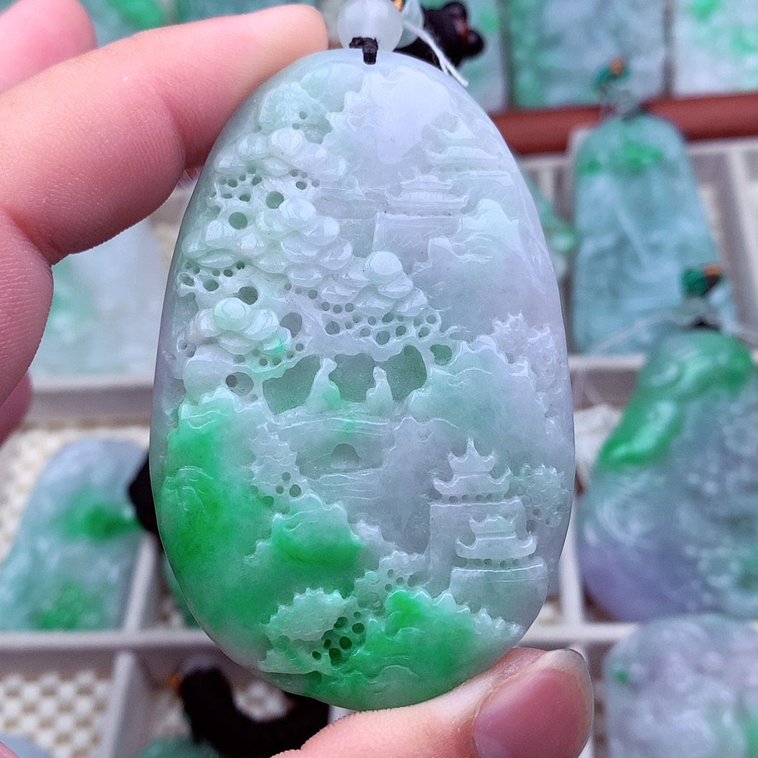 翡翠未镶嵌吊坠(不含链)