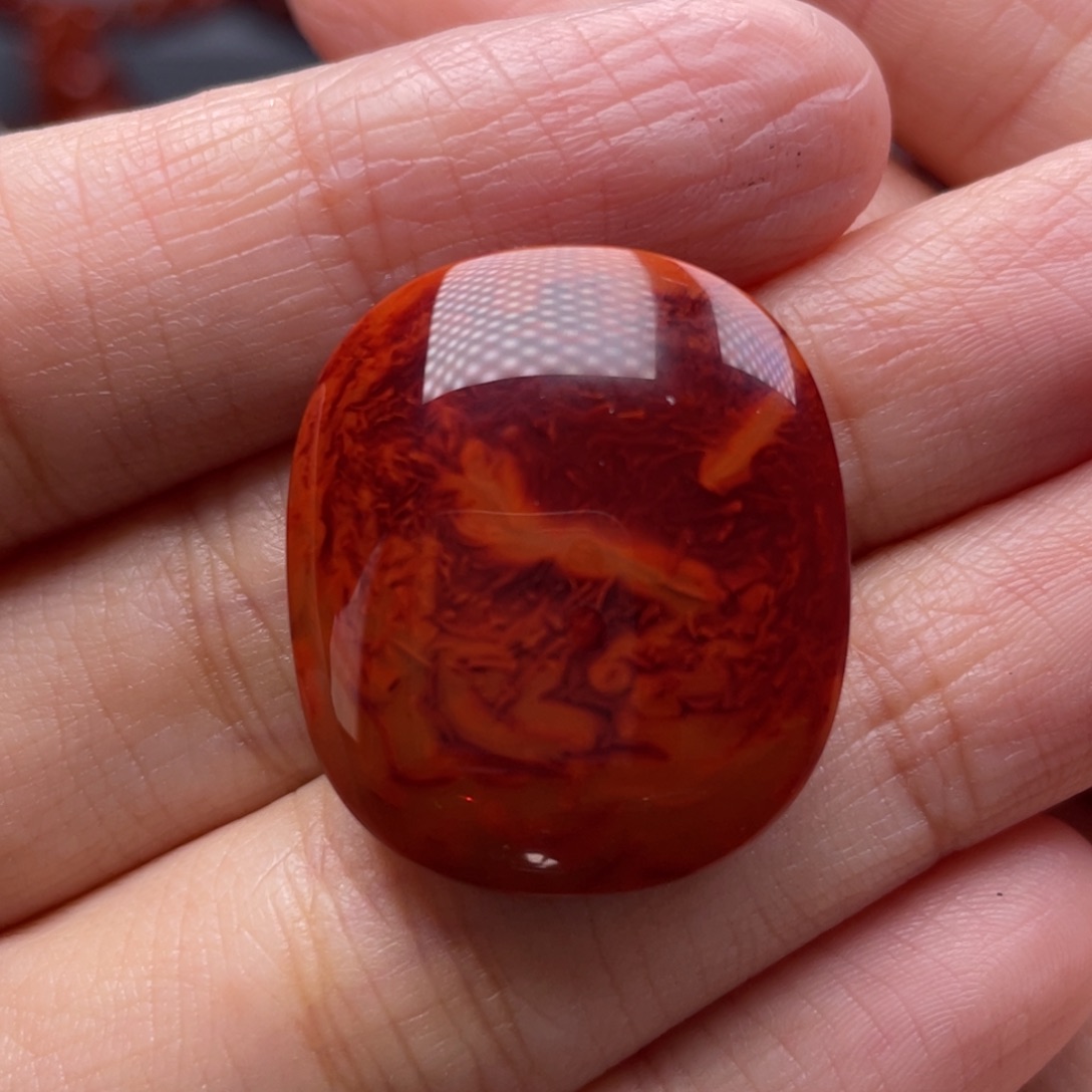 南红玛瑙未镶嵌珠宝奇石无事牌吊坠