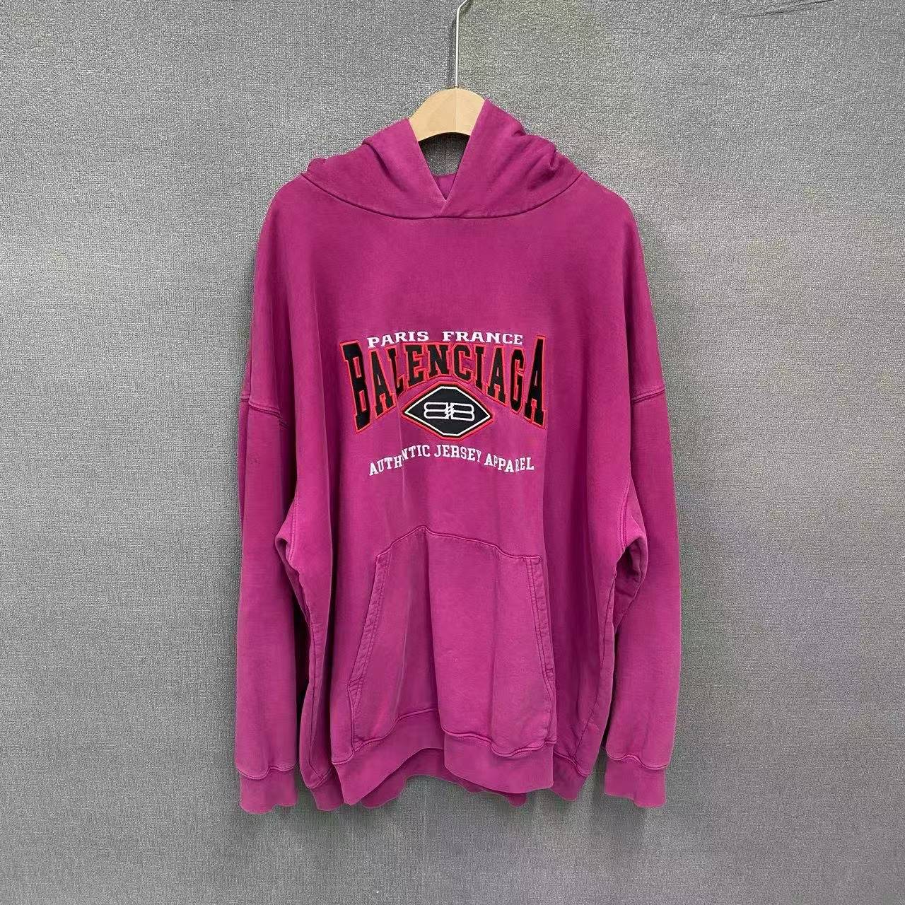 99新 Balenciaga/巴黎世家 （pm） 双B刺绣字母帽衫卫衣 s码/2413