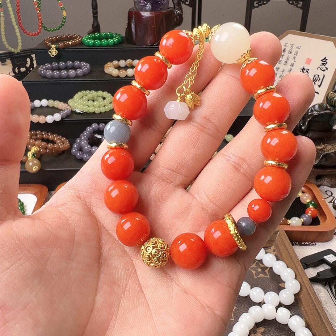 保山柿子红设计12m'm手串