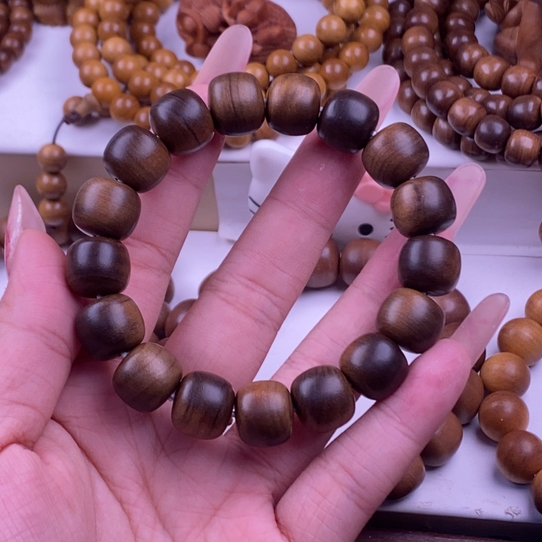 h***檀香木手串/手链1213奶香黑肉沉水一颗瑕疵正区老山檀