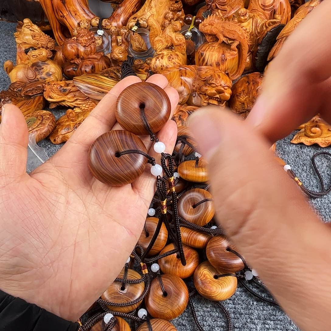 柏木 太行崖柏陈化平安扣2个