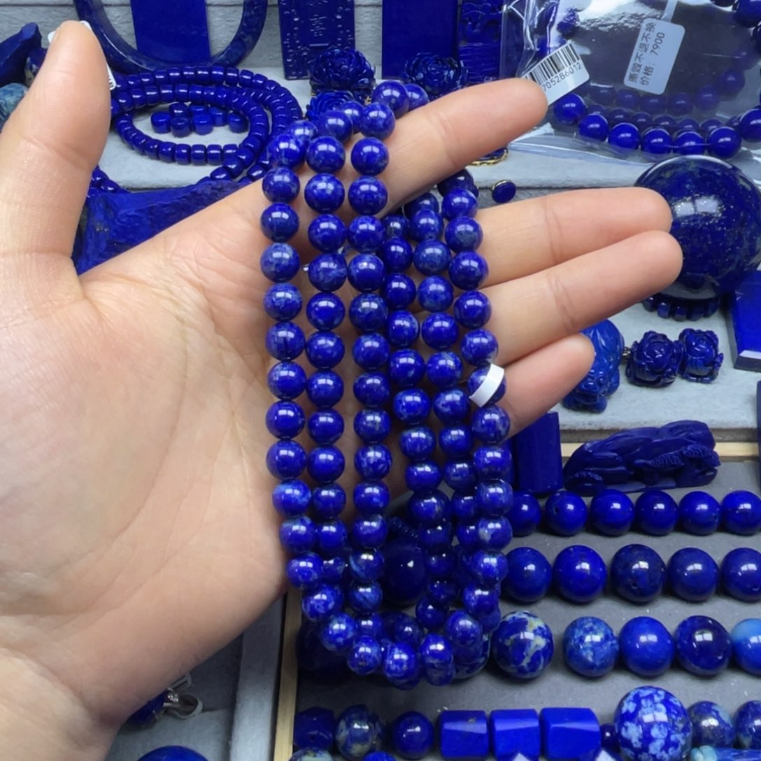 青金石108佛珠项链8+未镶嵌