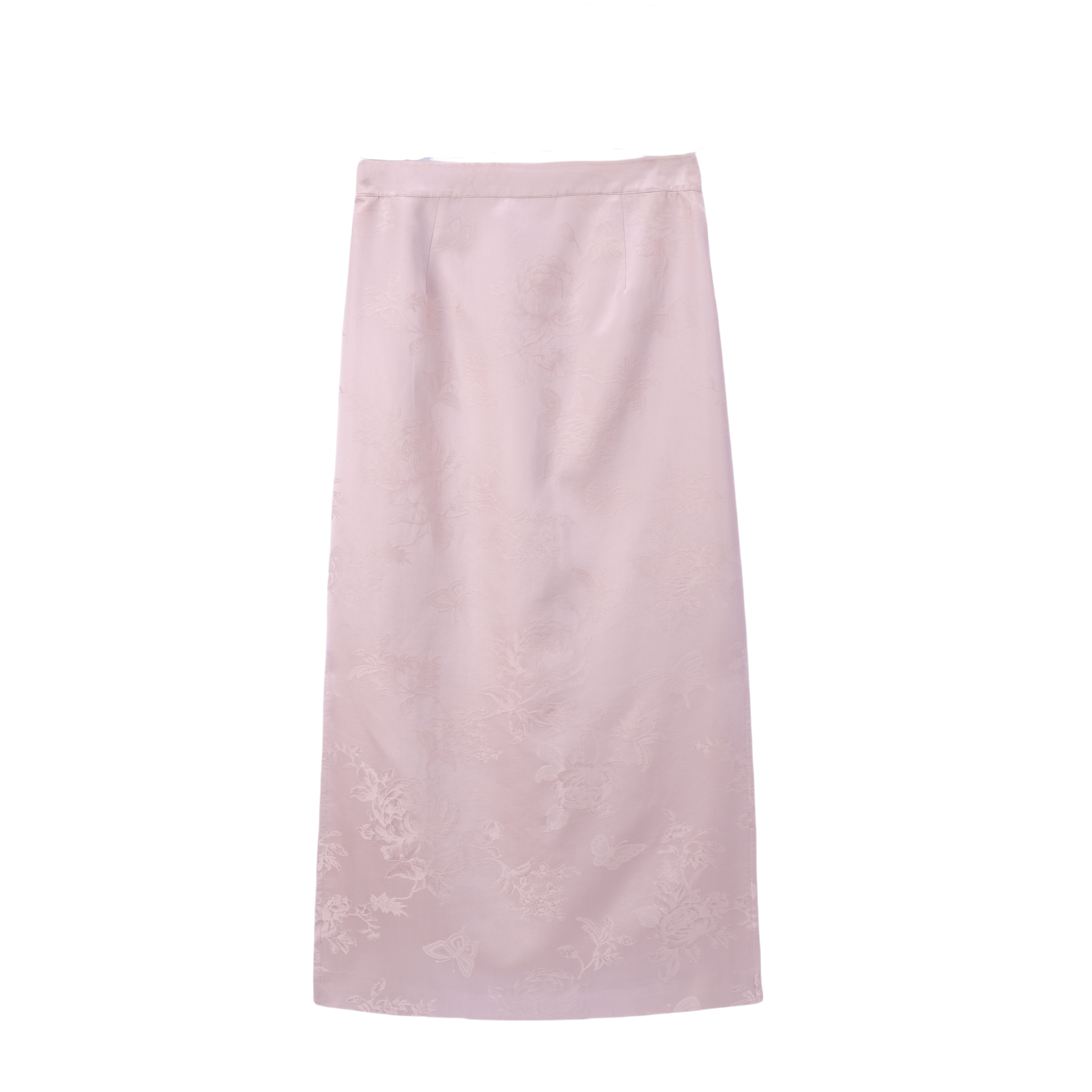 若兮-YZQS830018新中式桑蚕丝时尚国风气质轻奢开叉半身裙休闲