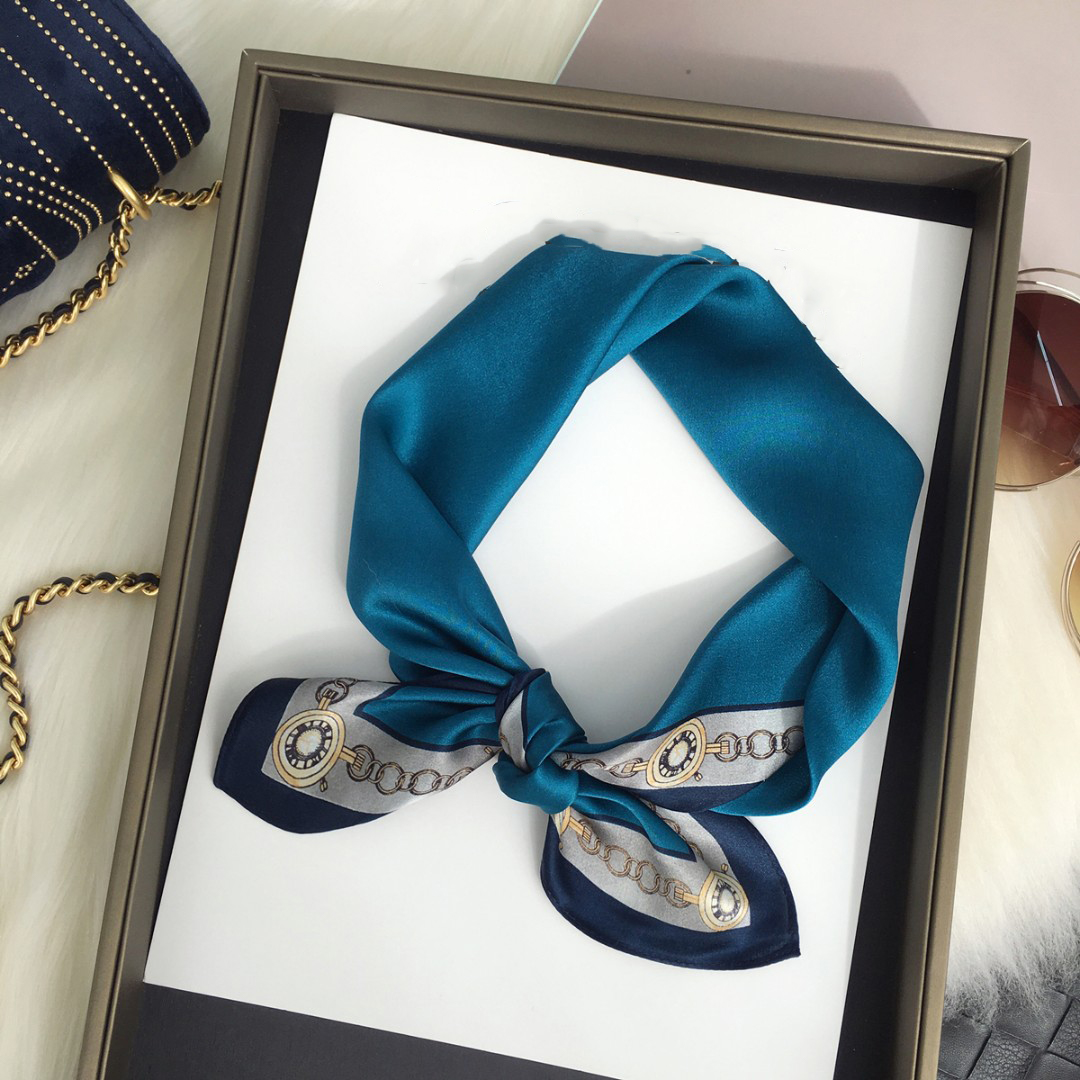 专属Hongxi Scarves/鸿晰桑蚕丝单面气质名媛雅致53方巾丝巾A039