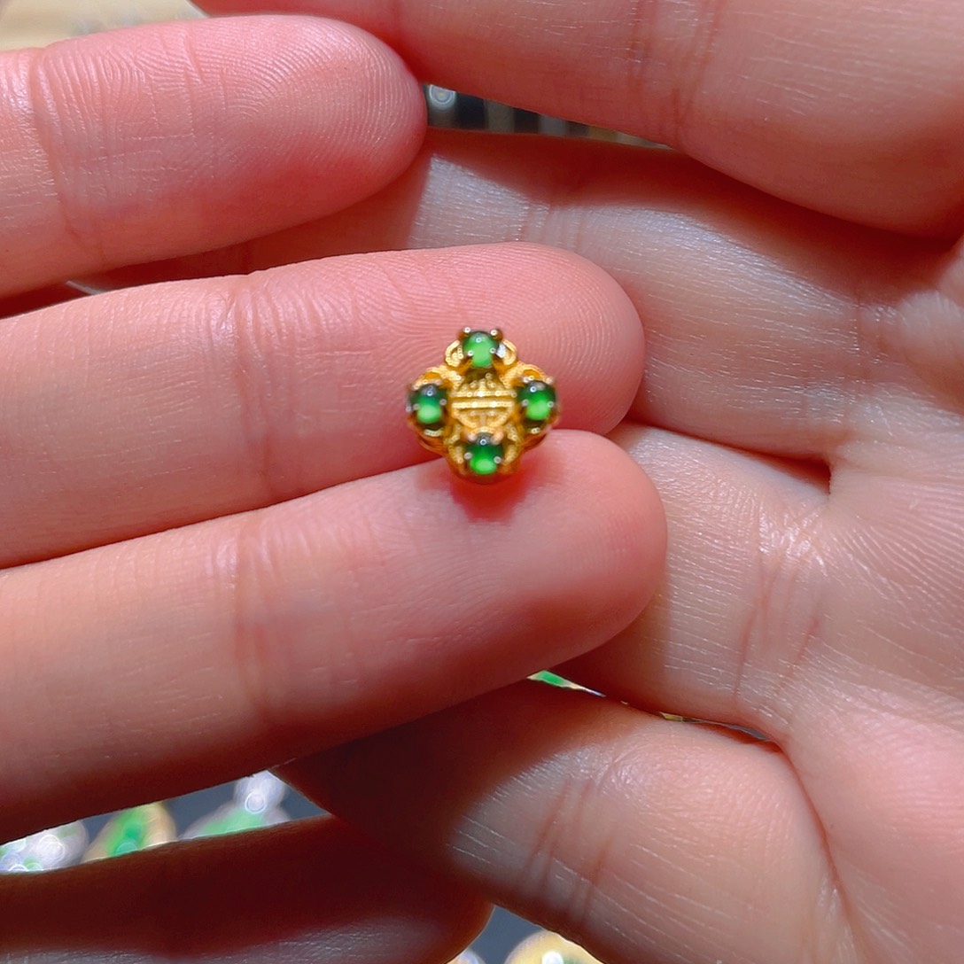 翡翠银S925镶嵌吊坠(不含链)