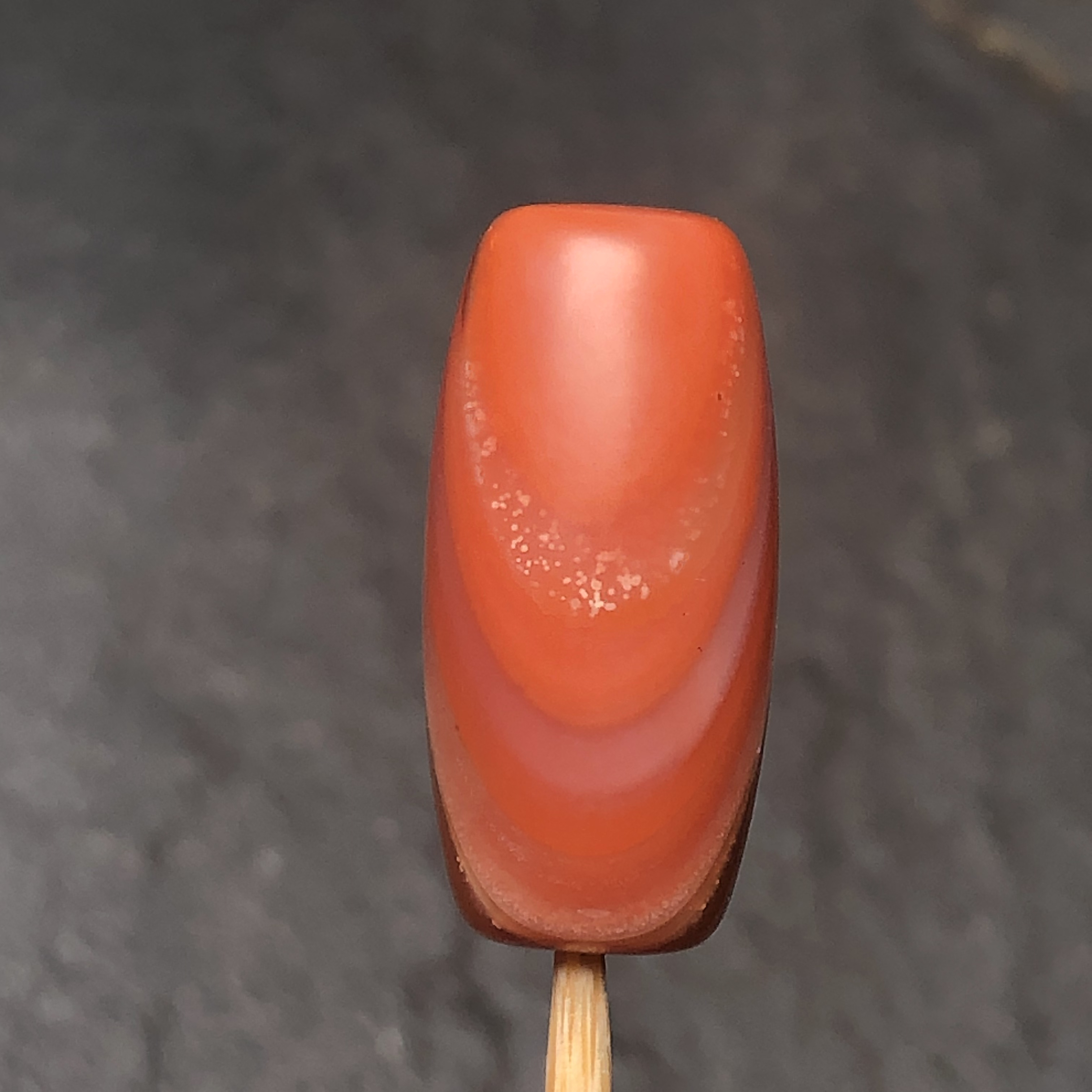 川料南红南红玛瑙纯手工打磨尺寸19.6x9.3