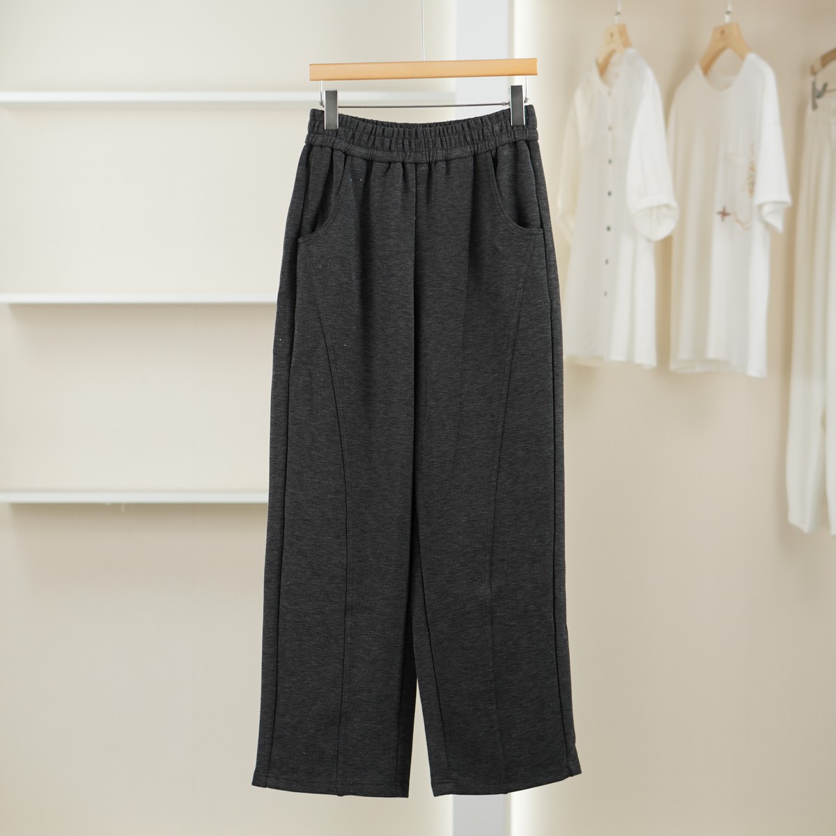 麦迪尚品【达】51213140 简约纯色休闲香蕉裤春秋女装品牌折扣