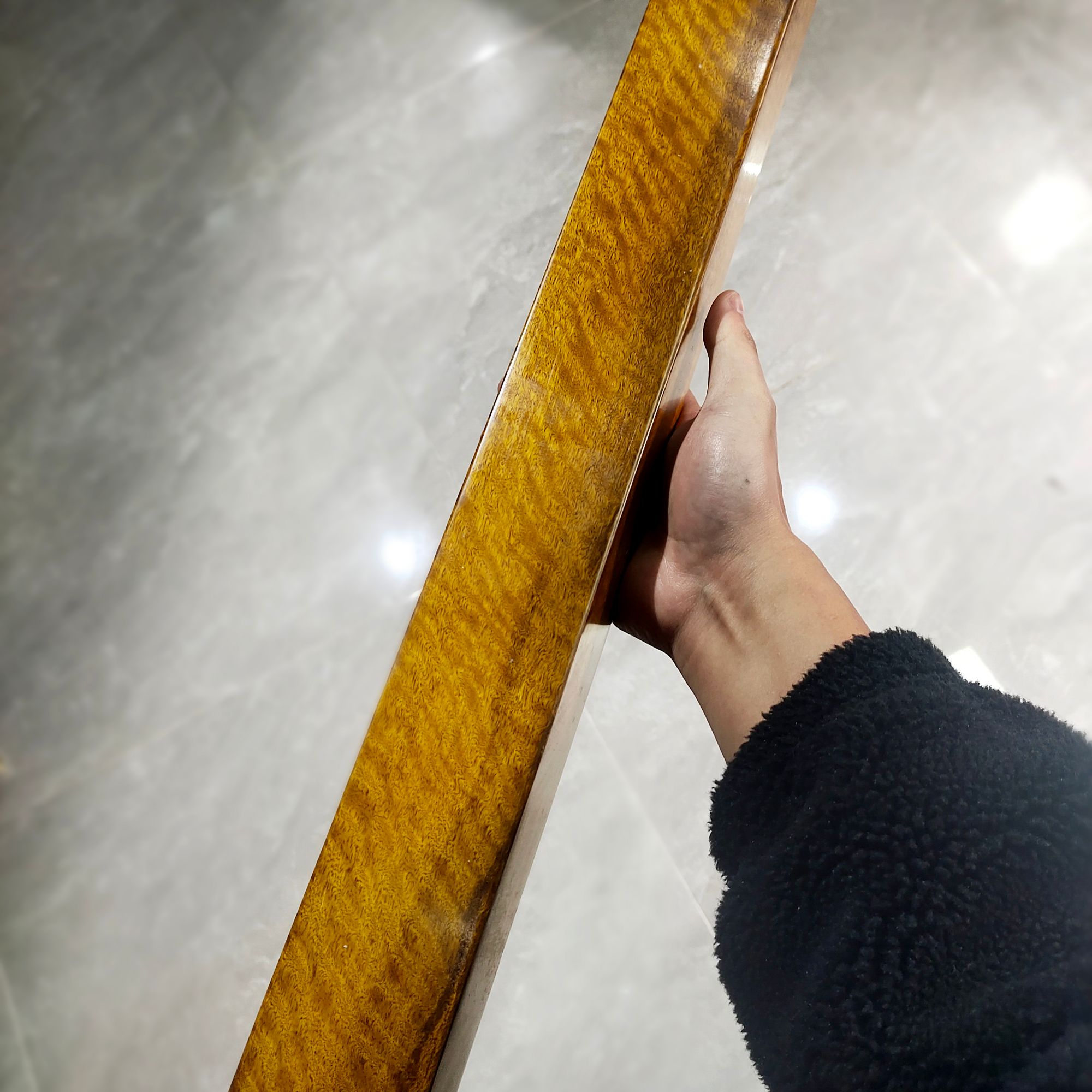 水波纹方形原木横财摆件 横财开运家用摆件 风水摆件方形横财摆件