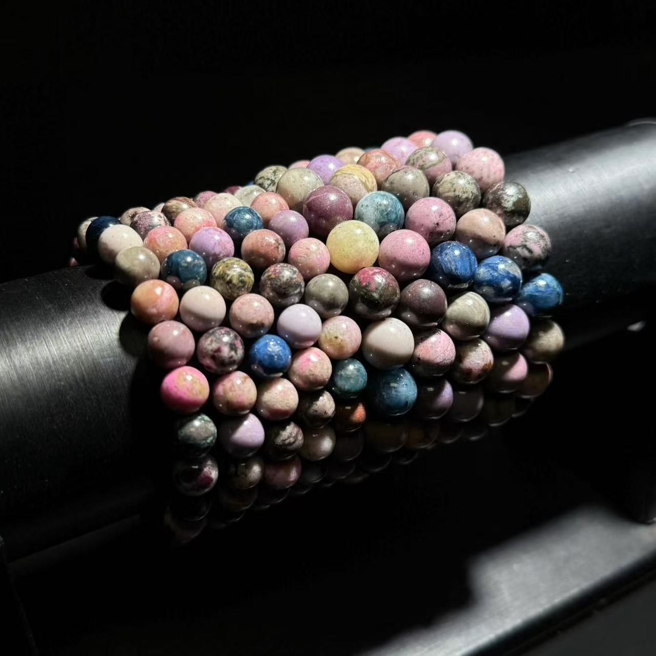 天然辰砂【皇后甄选】C051702 彩舒圆珠手串-多样性发其一