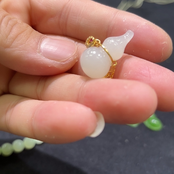 和田玉银S925镶嵌颈饰