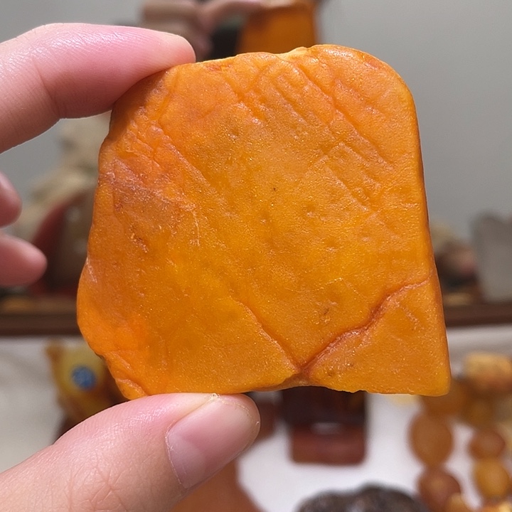 琥珀未镶嵌珠宝奇石香腊全皮吊坠