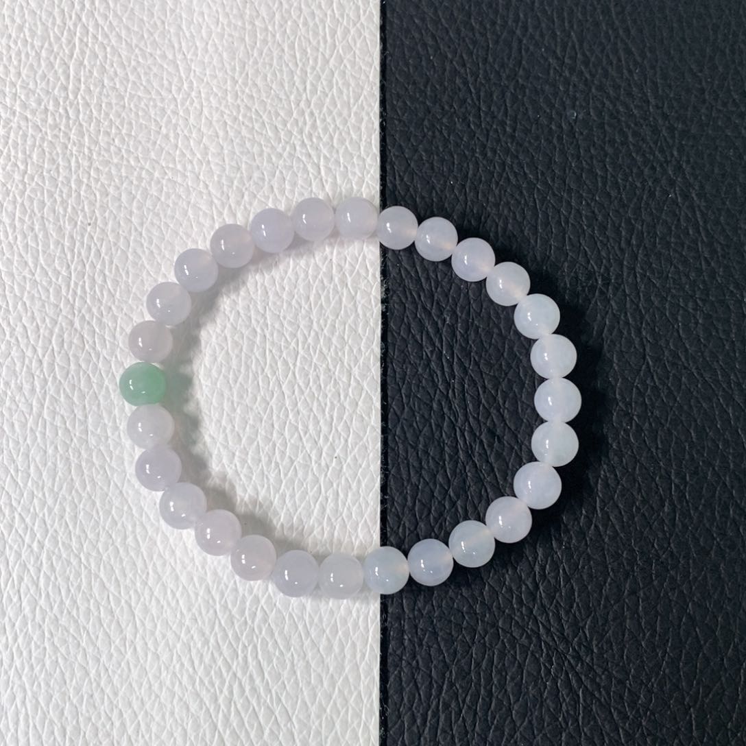 翡翠手串未镶嵌卡 6+