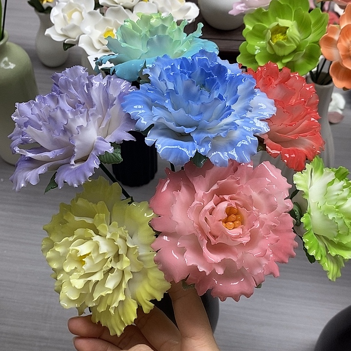 陶瓷陶瓷材料7朵组合