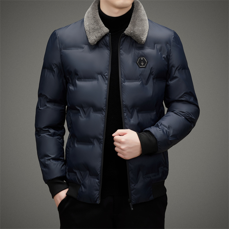 派克服男男士棉袄新款加绒男款冬天冬季加厚外套翻领棉衣棉服