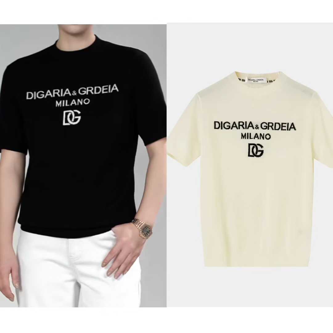 M215  DG迪噶雅新款男士高奢绵羊毛圆领短袖