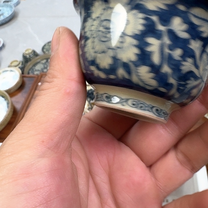 瓷片2号釉国色天香客杯微瑕