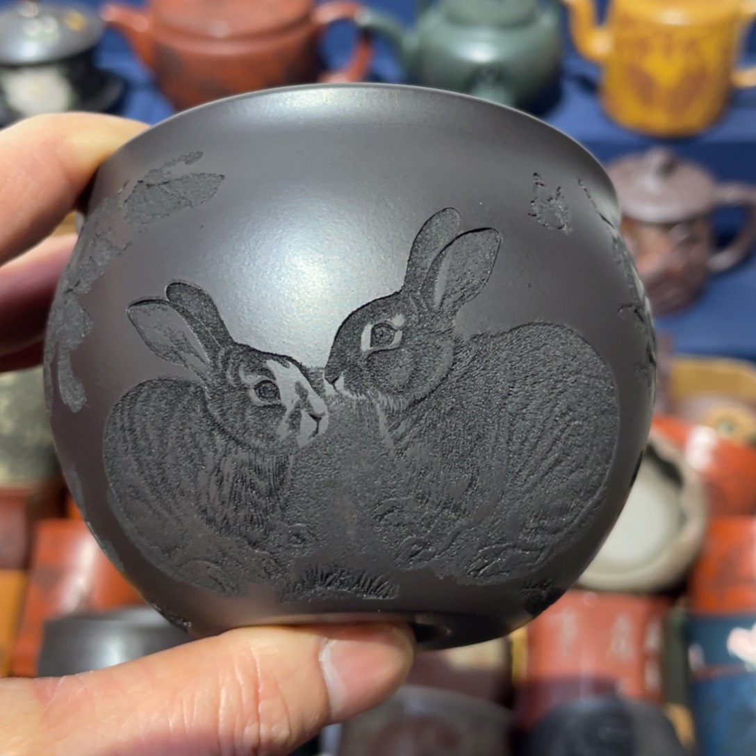 原矿紫砂手工主人杯