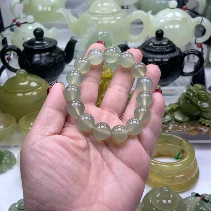 蛇纹石玉手链未镶嵌