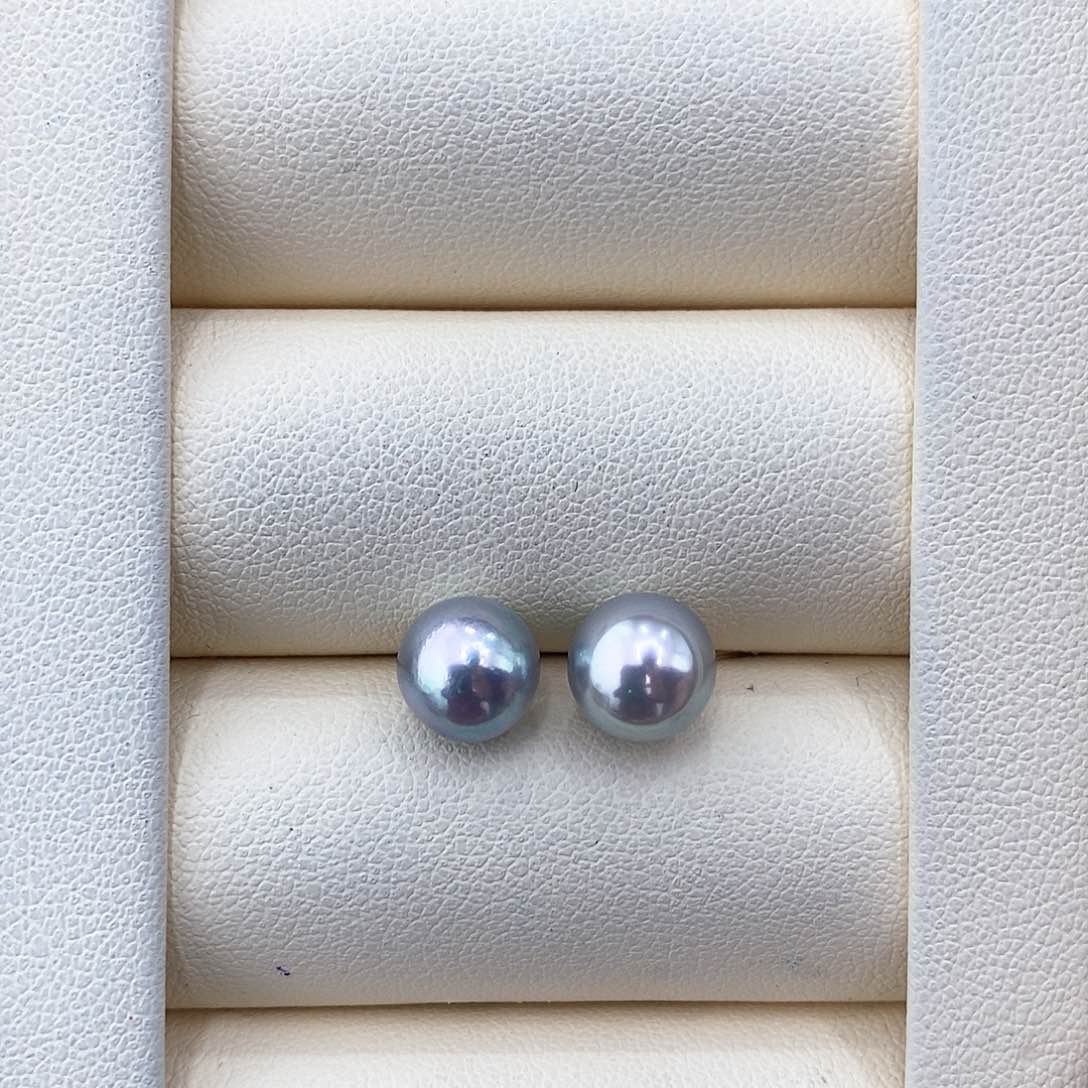 海水珍珠耳饰18K金镶嵌真多麻8+耳饰