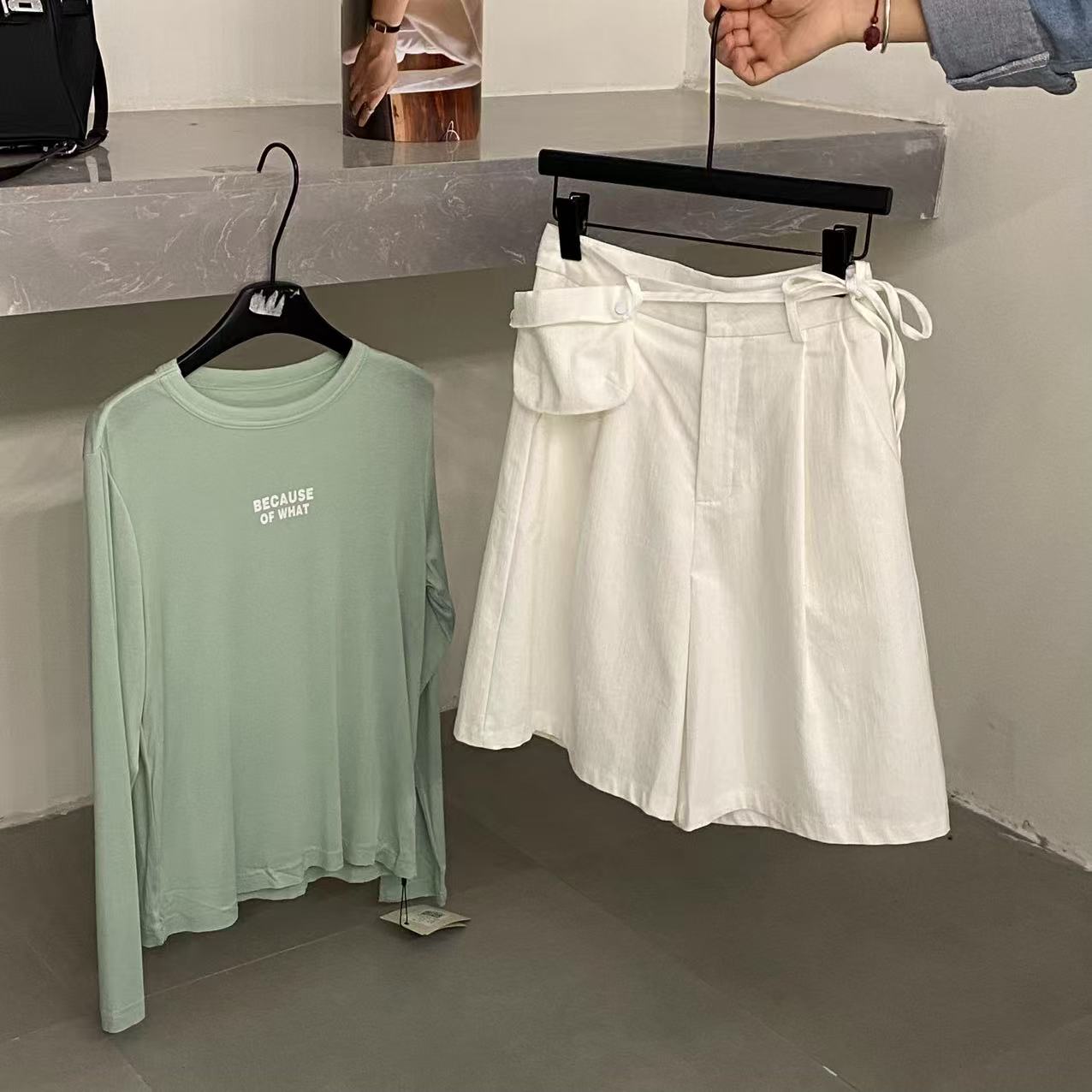 【ARONG阿荣家】中裤01638-白色-SM