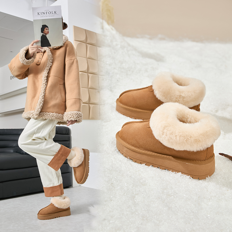 【大面包】百搭防滑保暖时尚加厚秋冬短筒经典舒适款雪地靴