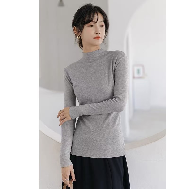 【老金】新款羊毛打底衫女秋冬内搭可外穿半高领修身长袖高级感毛衣