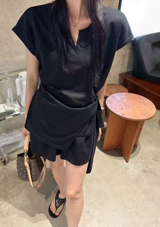 Z.X  不规则设计款小飞袖上衣套装  80028（C3）