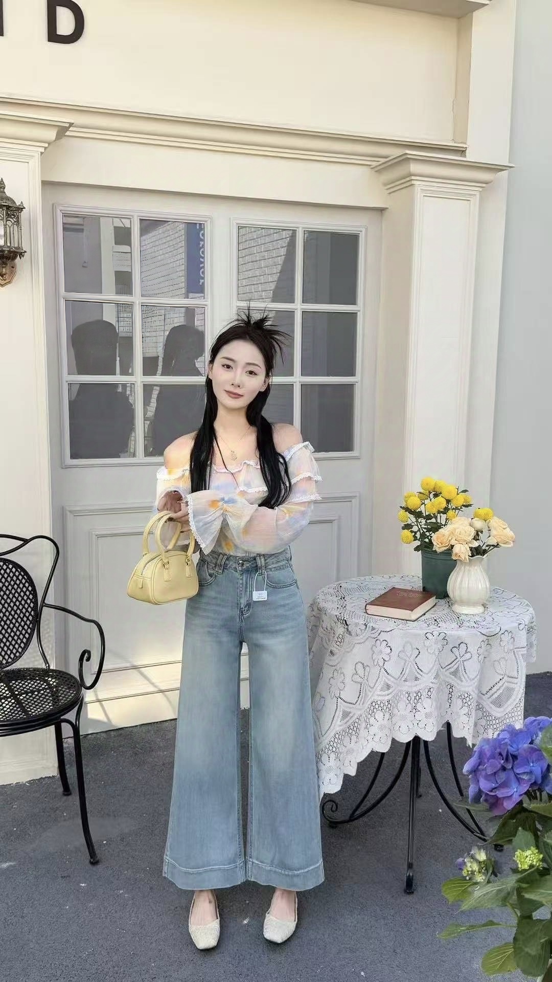 【81051】2025夏款薄款九分宽松牛仔奶奶裤