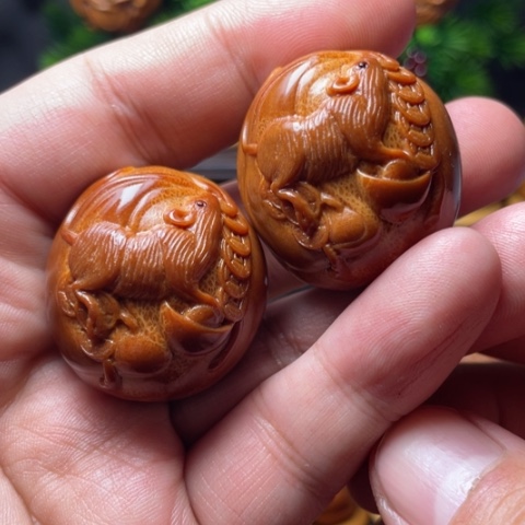 橄榄核手串/手链老鼠手球一对3.5左右