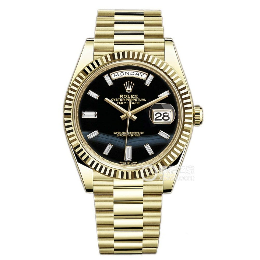 全新未使用 Rolex/劳力士 228238黑玛瑙 24年12月卡全新全膜带码
