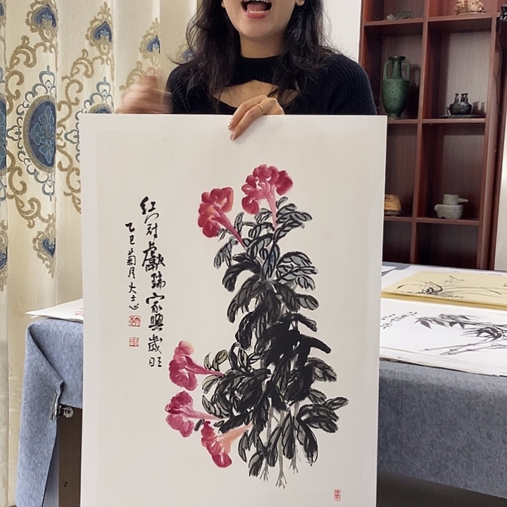 国画纯手绘国画写意作品45*68