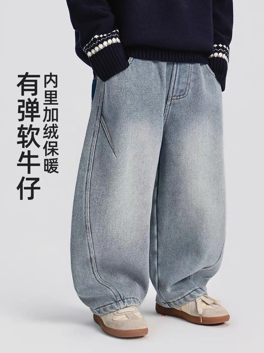 25264高端专享冬季加绒牛仔裤蓝色