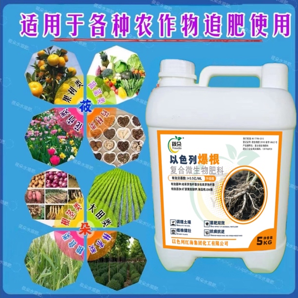 以色列爆根含腐植酸水溶肥一桶一亩地蔬菜果树花卉药材通用水溶肥