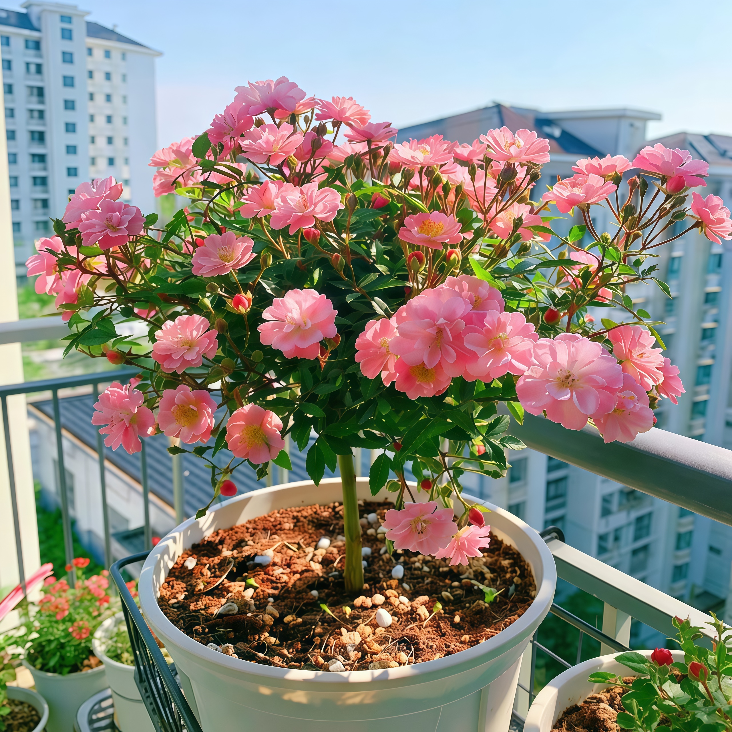 【樱花镜棒棒糖】微月丰花月季高颜值品种多季花