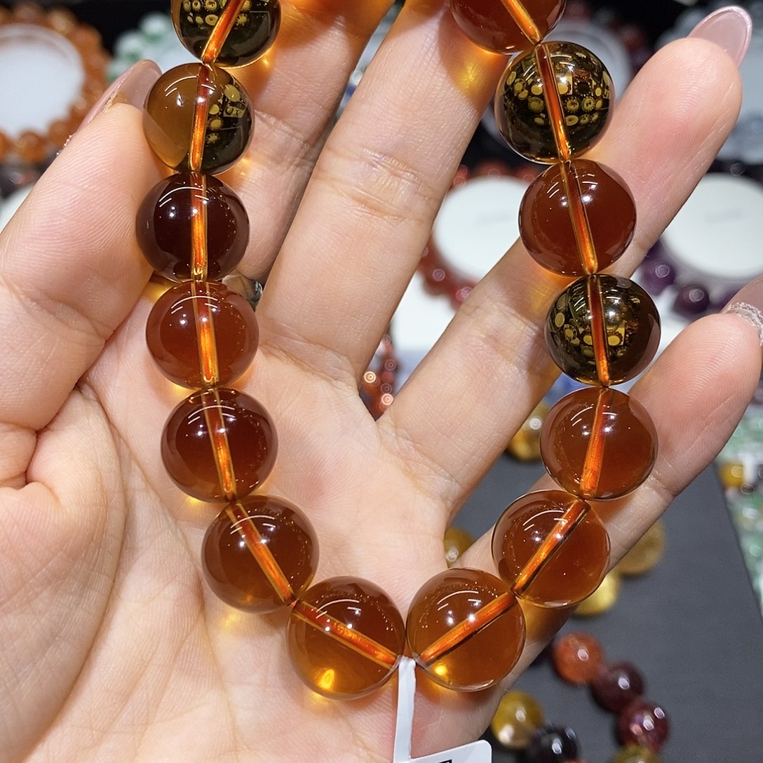 水晶手串未镶嵌金红黄水晶14